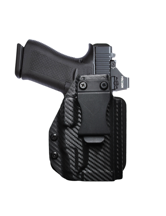 IWB Gun Holster for Concealed Carry - Glock 19/19X - TLR7 Light | Handmade Kydex Holster with Comfort Soft Foam Backing Pistol Holsters for Concealed Carry | EYV Holsters