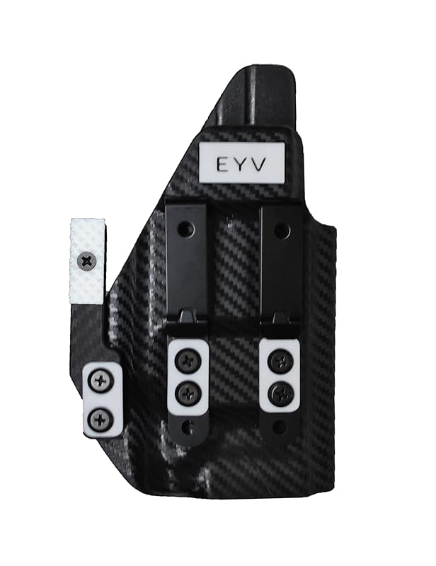 IWB Gun Holster for Concealed Carry - G 48 TLR6 Light | Handmade Kydex Pistol Holsters w/Custom Claw Kit | EYV Holsters