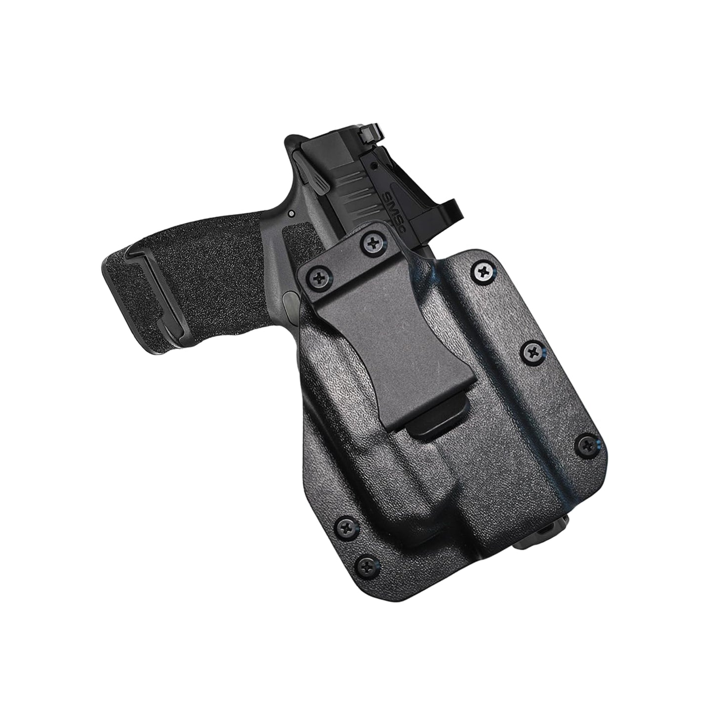 IWB Gun Holster for Concealed Carry - Hellcat Rdp XSC Light | Handmade Hybrid Leather Kydex Pistol Holsters for Concealed Carry | EYV Holsters