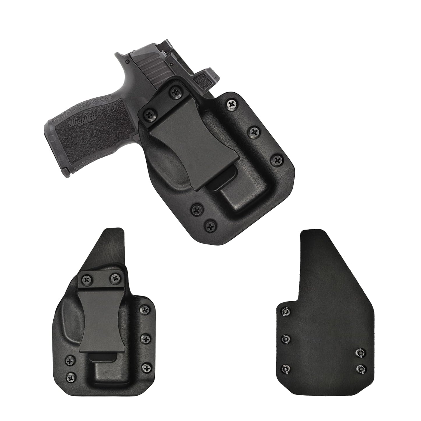 IWB Gun Holster for Concealed Carry - Sig P365 | Handmade Hybrid Leather Kydex Pistol Holsters for Concealed Carry | EYV Holsters