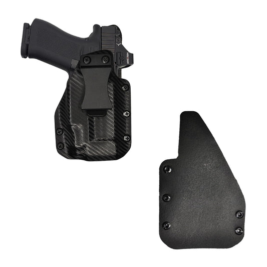 IWB Gun Holster for Concealed Carry - Glock 48/43/43X/MOS TLR7 Sub Light | Handmade Hybrid Leather Kydex Pistol Holsters for Concealed Carry | EYV Holsters
