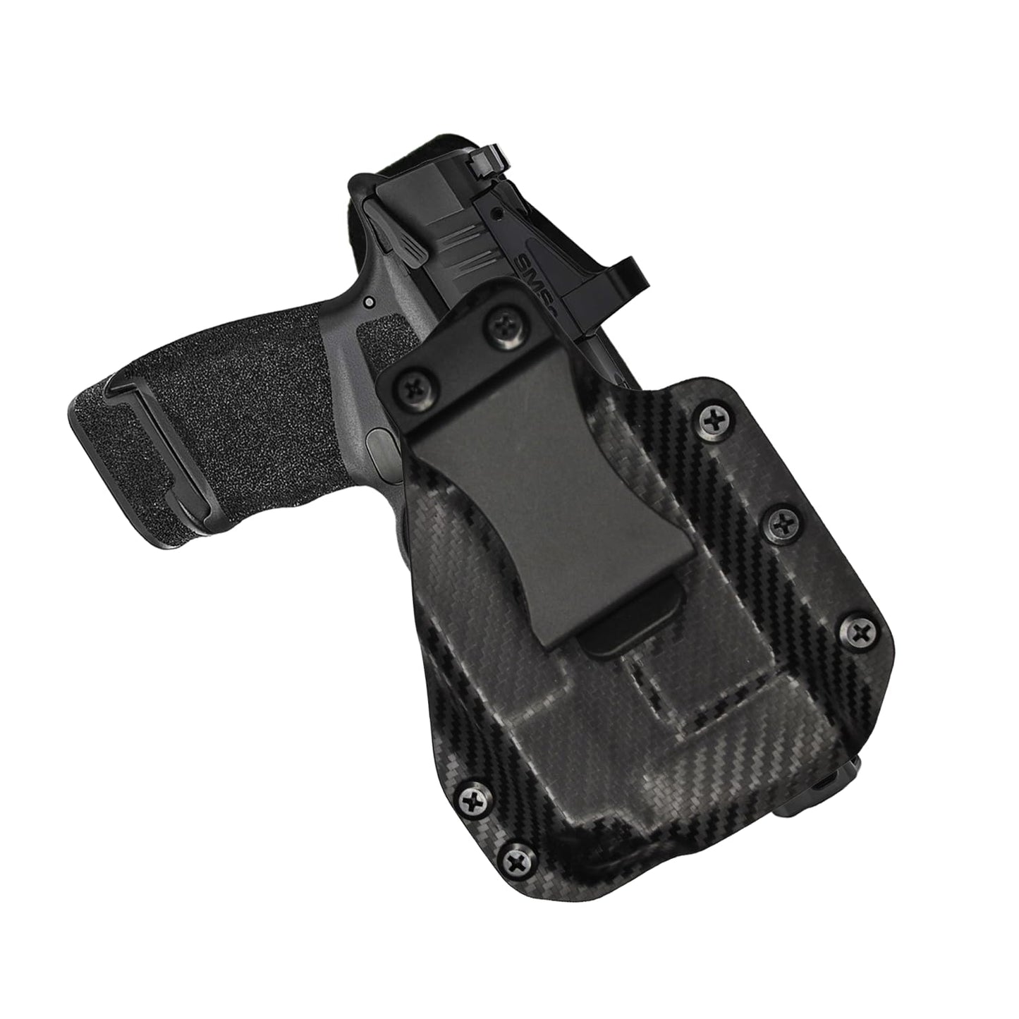 IWB Gun Holster for Concealed Carry - Hellcat Rdp/Pro - O light PL-Mini 2 Valkyrie Light | Handmade Hybrid Leather Kydex Pistol Holsters for Concealed Carry | EYV Holsters