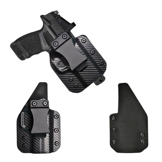 IWB Gun Holster for Concealed Carry - Hellcat Rdp/Pro | Handmade Hybrid Leather Kydex Pistol Holsters for Concealed Carry | EYV Holsters