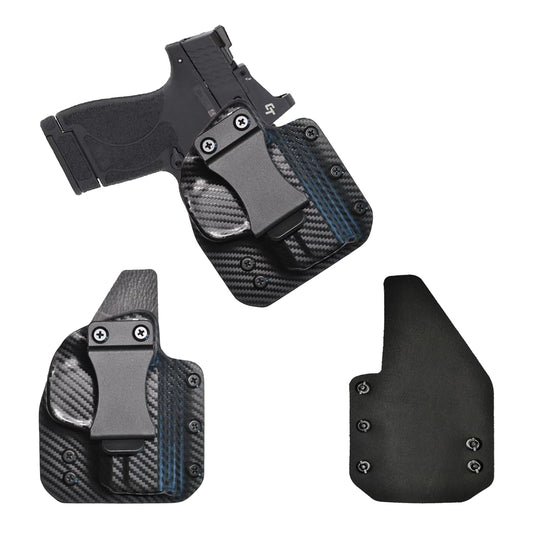 IWB Gun Holster for Concealed Carry - M&P Shield/Shield 2.0 | Handmade Hybrid Leather Kydex Pistol Holsters for Concealed Carry | EYV Holsters