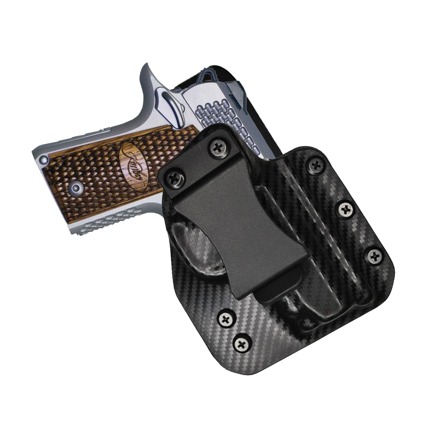 IWB Gun Holster for Concealed Carry - Kimber Micro .380 | Handmade Hybrid Leather Kydex Pistol Holsters for Concealed Carry | EYV Holsters