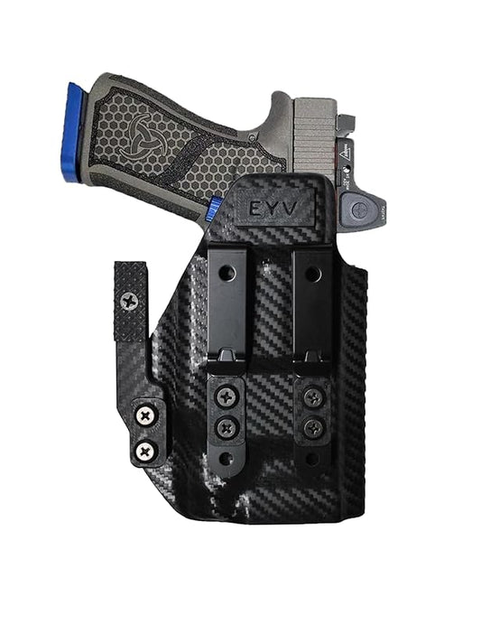 IWB Gun Holster for Concealed Carry - Glock 21 TLR1 Light | Handmade Kydex Pistol Holsters w/Custom Claw Kit | EYV Holsters