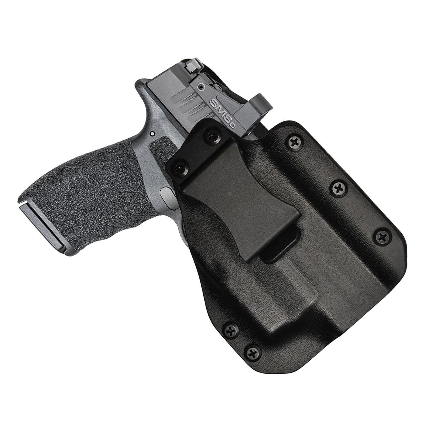 IWB Gun Holster for Concealed Carry - Hellcat Rdp/PRO -TLR6 Light | Handmade Hybrid Leather Kydex Pistol Holsters for Concealed Carry | EYV Holsters
