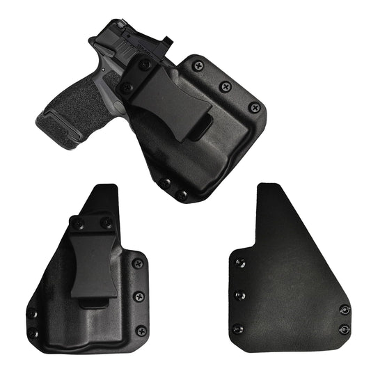IWB Gun Holster for Concealed Carry - Hellcat 3.3"/ OSP TLR6 Light | Handmade Hybrid Leather Kydex Pistol Holsters for Concealed Carry | EYV Holsters