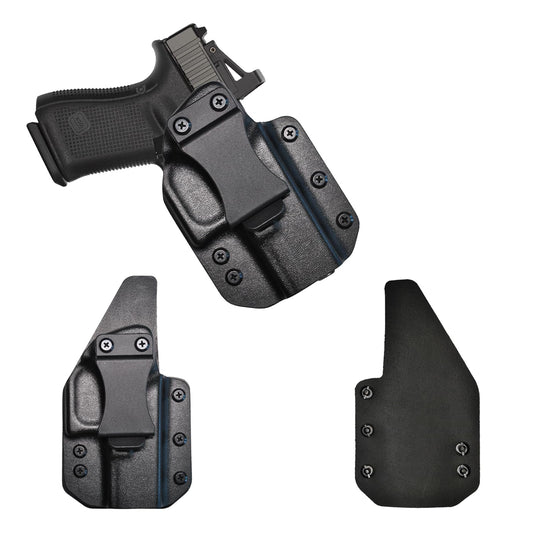 IWB Gun Holster for Concealed Carry - Glock 19 | Handmade Hybrid Leather Kydex Pistol Holsters for Concealed Carry | EYV Holsters
