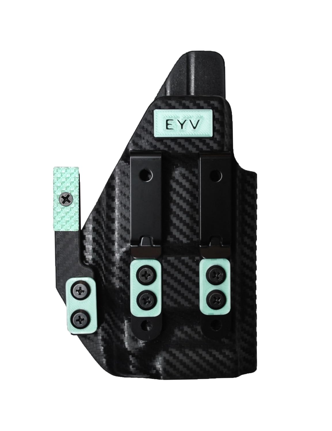 IWB Gun Holster for Concealed Carry - Hellcat Rdp/Pro - O light PL-Mini 2 Valkyrie Light | Handmade Kydex Pistol Holsters w/Custom Claw Kit | EYV Holsters