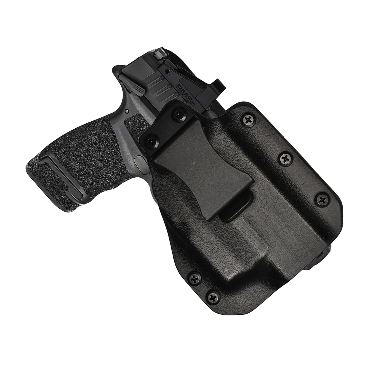 IWB Gun Holster for Concealed Carry - Hellcat Rdp/PRO -TLR6 Light | Handmade Hybrid Leather Kydex Pistol Holsters for Concealed Carry | EYV Holsters