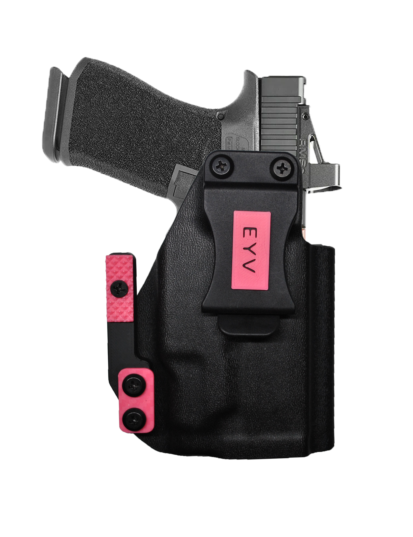 IWB Gun Holster for Concealed Carry - Hellcat 3.3"/OSP -Baldr Mini Light | Handmade Kydex Pistol Holsters w/Custom Claw Kit & Colored Accessory Options | EYV Holsters