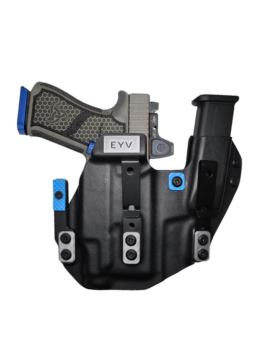 IWB Sidecar Gun Holster for Concealed Carry - Glock 48 TLR6 Light | Handmade Kydex Pistol Holsters w/Custom Claw Kit | EYV Holsters
