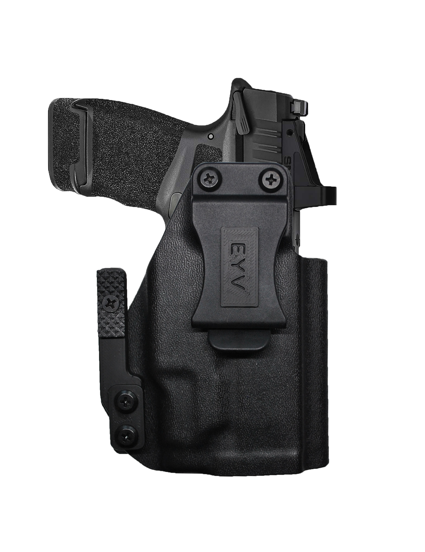 IWB Gun Holster for Concealed Carry - Hellcat 3.3"/OSP -Baldr Mini Light | Handmade Kydex Pistol Holsters w/Custom Claw Kit & Colored Accessory Options | EYV Holsters