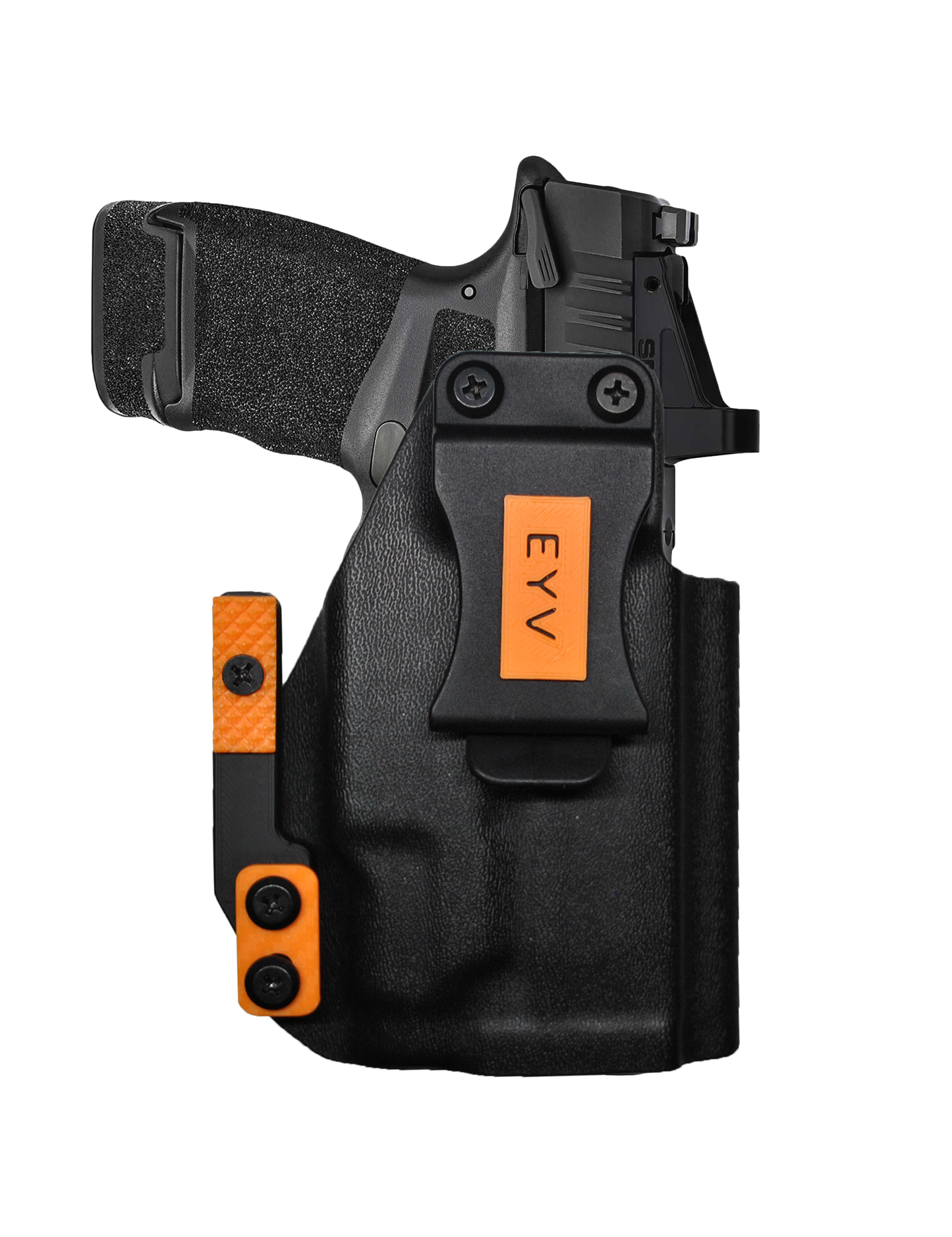 IWB Gun Holster for Concealed Carry - Hellcat 3.3"/OSP -Baldr Mini Light | Handmade Kydex Pistol Holsters w/Custom Claw Kit & Colored Accessory Options | EYV Holsters
