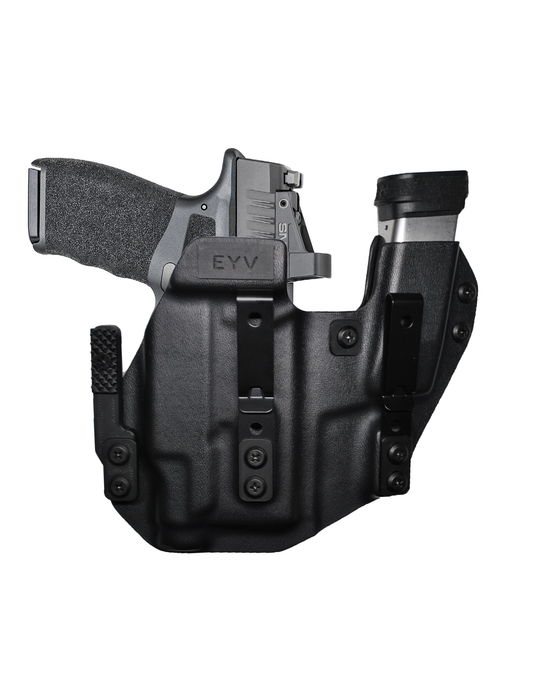 IWB Sidecar Gun Holster for Concealed Carry - Hellcat Rdp/PRO -TLR6 Light | Handmade Kydex Pistol Holsters w/Custom Claw Kit | EYV Holsters