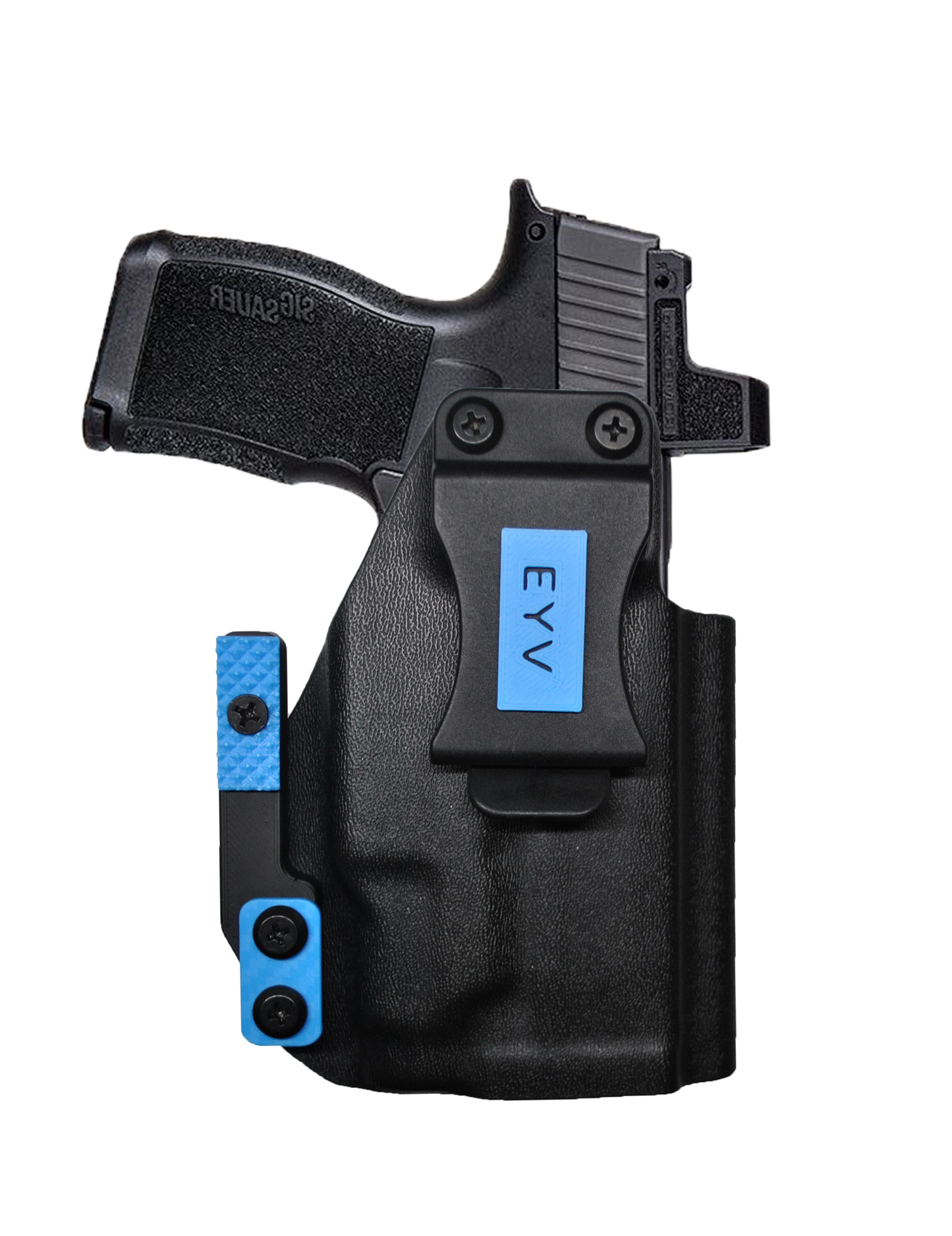 IWB Gun Holster for Concealed Carry - Sig P365/X/XL XSC Light | Handmade Kydex Pistol Holsters w/Custom Claw Kit & Colored Accessory Options | EYV Holsters
