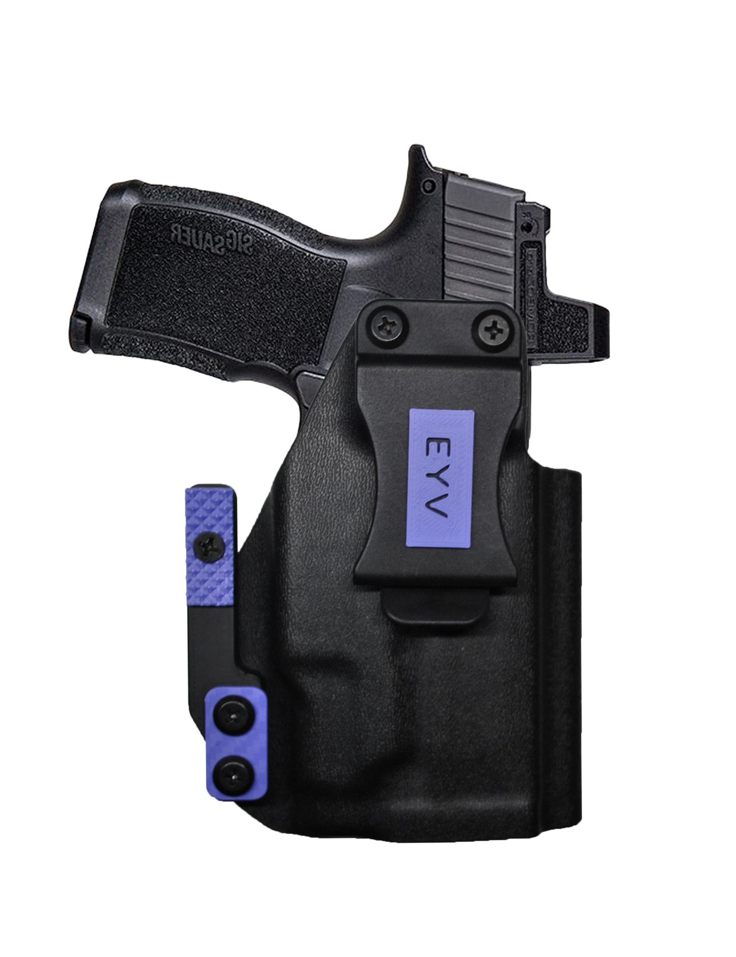 IWB Gun Holster for Concealed Carry - Sig P365/X/XL XSC Light | Handmade Kydex Pistol Holsters w/Custom Claw Kit & Colored Accessory Options | EYV Holsters