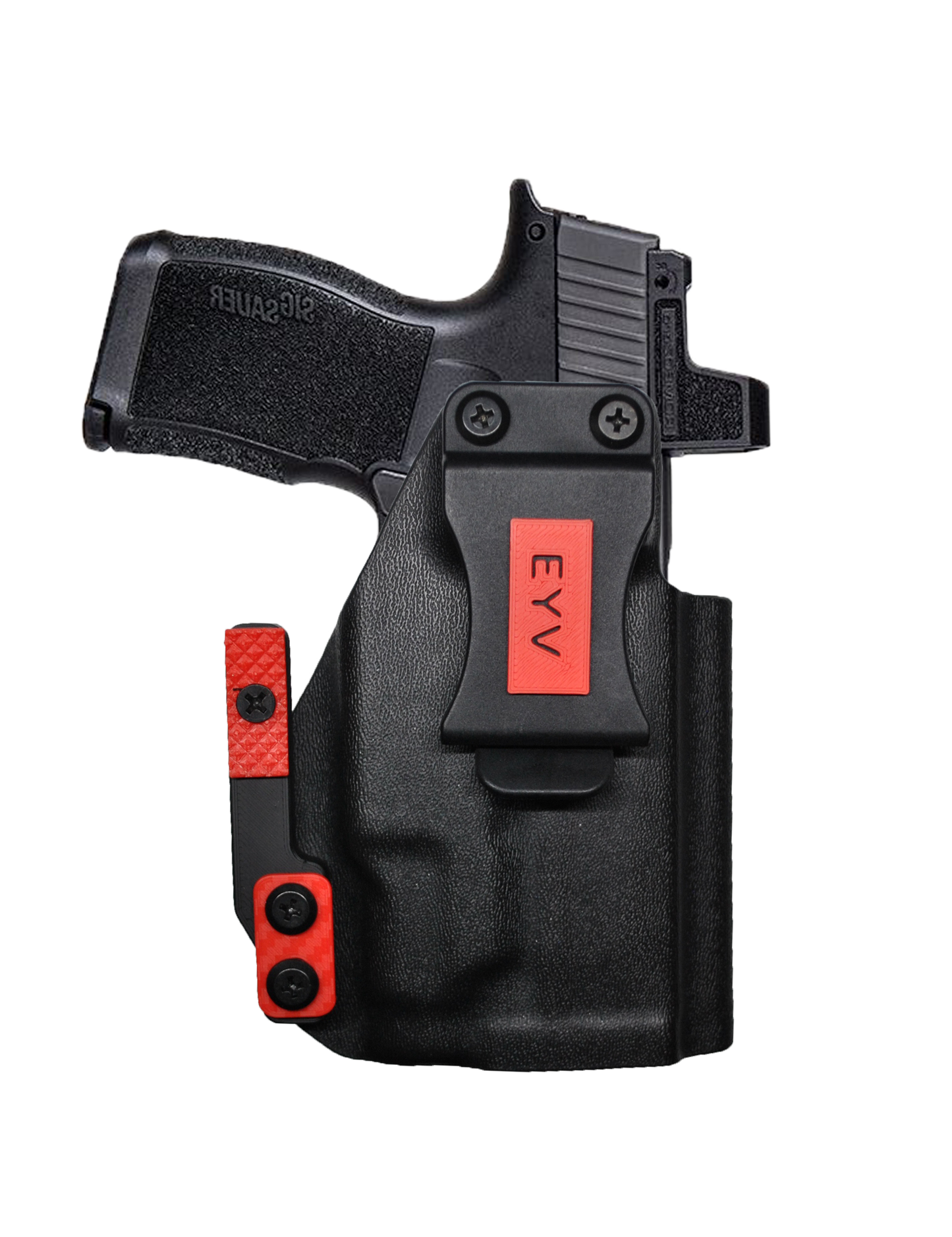 IWB Gun Holster for Concealed Carry - Sig P365/X/XL XSC Light | Handmade Kydex Pistol Holsters w/Custom Claw Kit & Colored Accessory Options | EYV Holsters