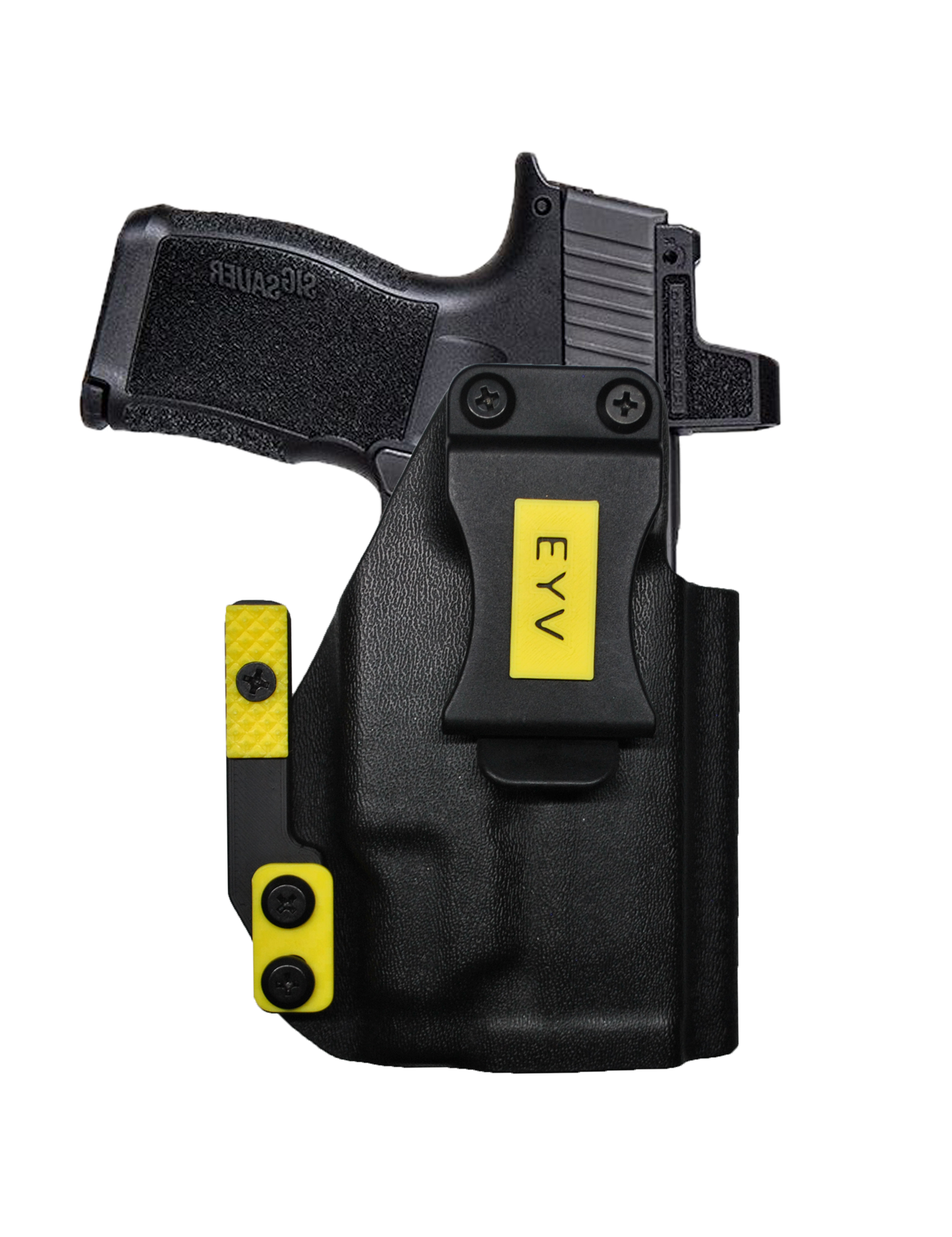 IWB Gun Holster for Concealed Carry - Sig P365/X/XL XSC Light | Handmade Kydex Pistol Holsters w/Custom Claw Kit & Colored Accessory Options | EYV Holsters