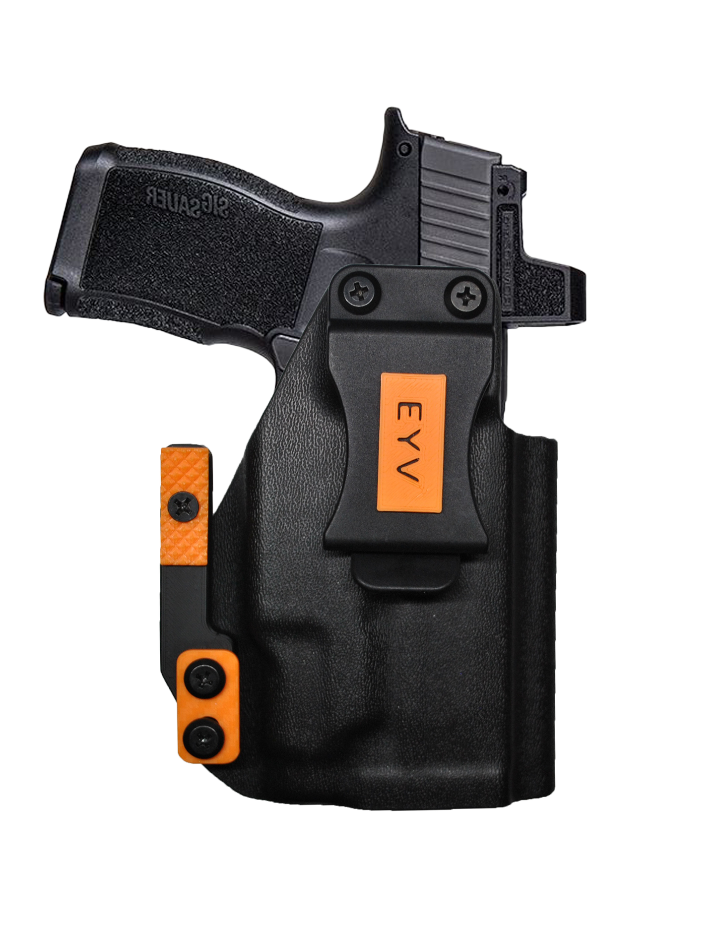 IWB Gun Holster for Concealed Carry - Sig P365/X/XL XSC Light | Handmade Kydex Pistol Holsters w/Custom Claw Kit & Colored Accessory Options | EYV Holsters