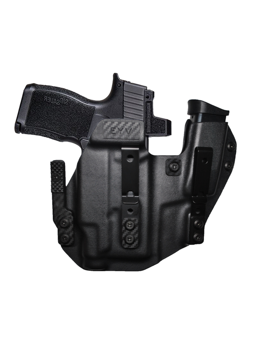 IWB Sidecar Gun Holster for Concealed Carry - Sig P365X MACRO - TLR7 SUB Light | Handmade Kydex Pistol Holsters w/Custom Claw Kit | EYV Holsters