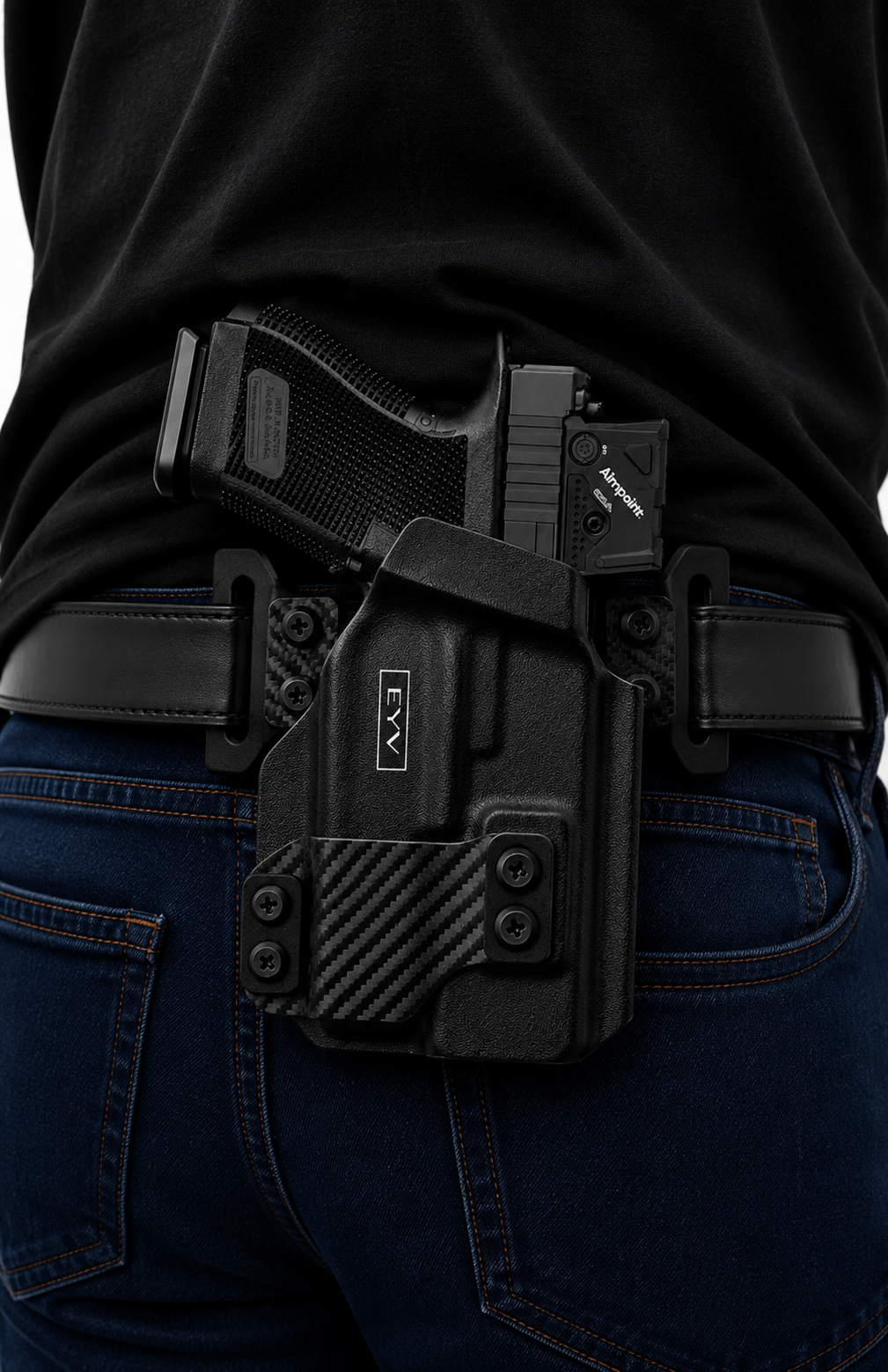 OWB (Outside the Waistband) Gun Holster - Fits the SA Hellcat PRO - PL MINI 2 Light | Handmade Kydex Pistol Holster | EYV Holsters | PhantomX Collection