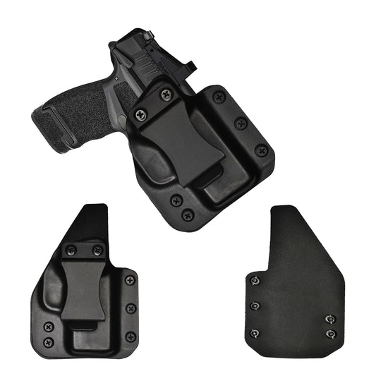 IWB Gun Holster for Concealed Carry - Hellcat 3.3"/ OSP | Handmade Hybrid Leather Kydex Pistol Holsters for Concealed Carry | EYV Holsters