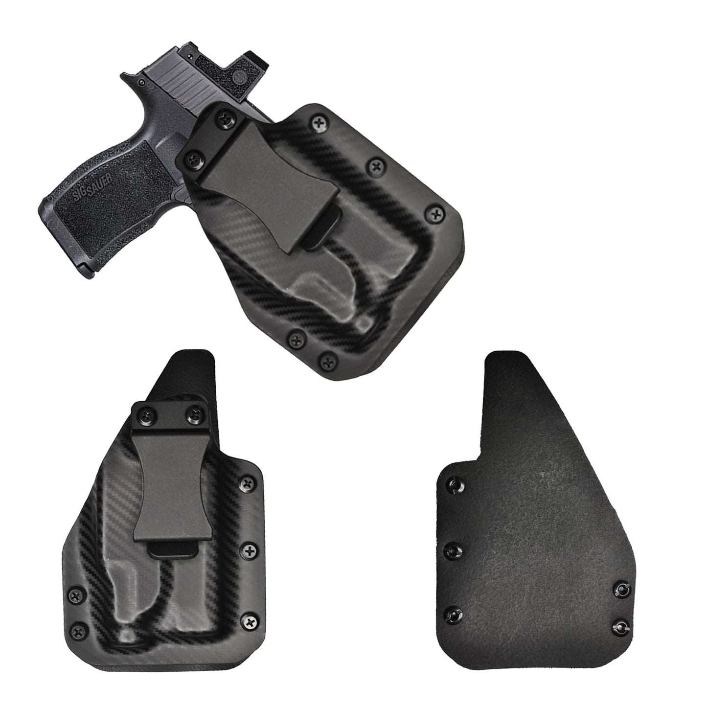 IWB Gun Holster for Concealed Carry - Sig P365XL - TLR7 SUB Light | Handmade Hybrid Leather Kydex Pistol Holsters for Concealed Carry | EYV Holsters