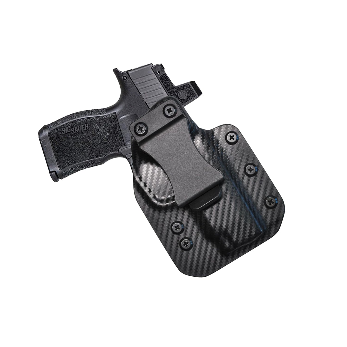 IWB Gun Holster for Concealed Carry - Sig P365XL | Handmade Hybrid Leather Kydex Pistol Holsters for Concealed Carry | EYV Holsters