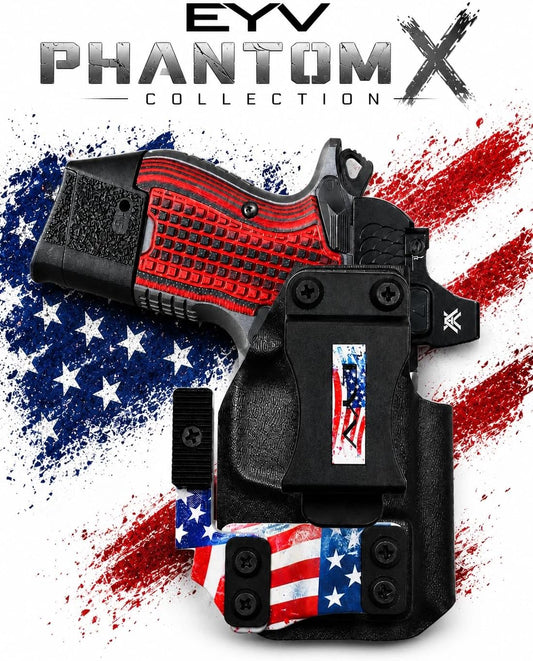 IWB Gun Holster - Fits the Kimber CDS9 | Handmade Kydex Holster | EYV Holsters | PhantomX America Edition