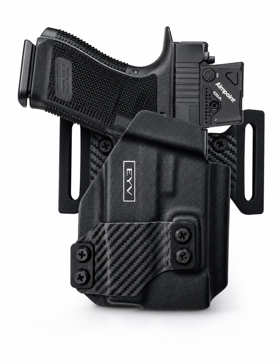 OWB (Outside the Waistband) Gun Holster - Fits the SA Hellcat PRO - PL MINI 2 Light | Handmade Kydex Pistol Holster | EYV Holsters | PhantomX Collection