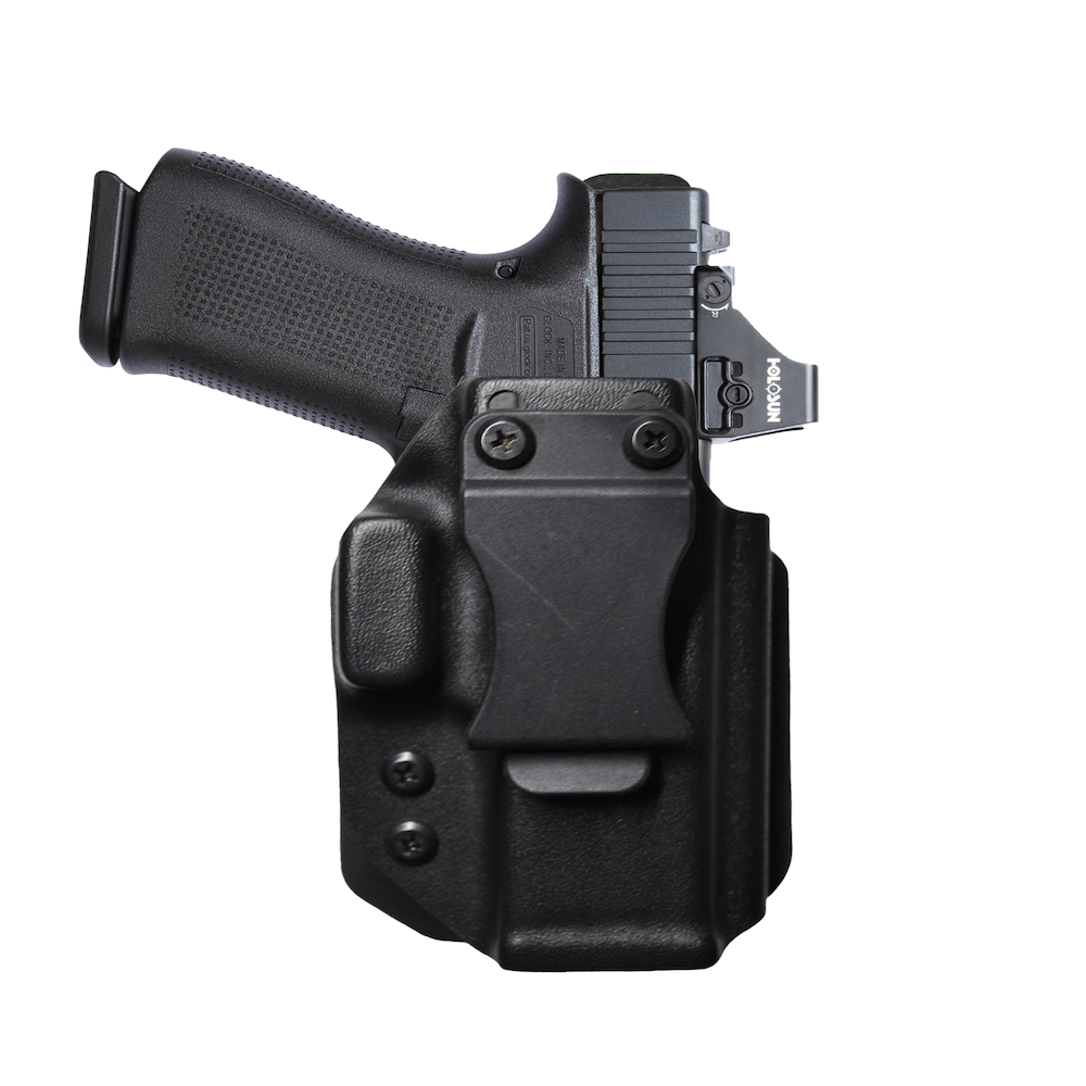 IWB Gun Holster for Concealed Carry - Glock 48/43/43X/MOS | Handmade Kydex Holster with Comfort Soft Foam Backing Pistol Holsters for Concealed Carry | EYV Holsters