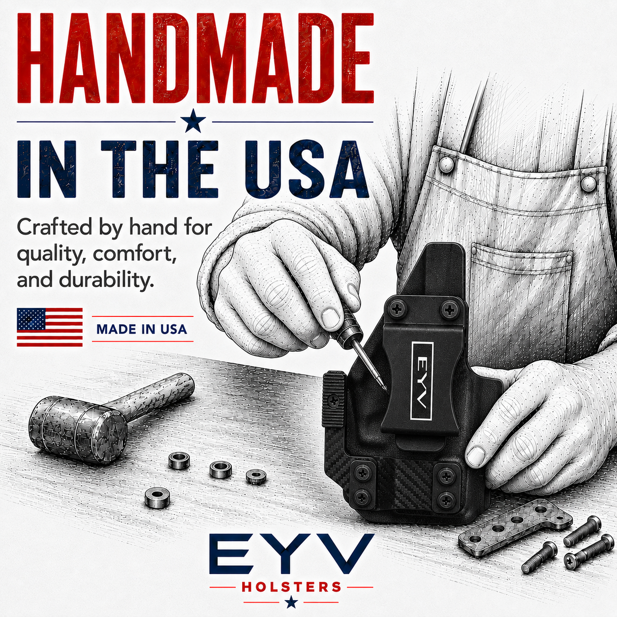 IWB Gun Holster - Fits the CZ Shadow 2 Compact | Handmade Kydex Holster | EYV Holsters | PhantomX Collection