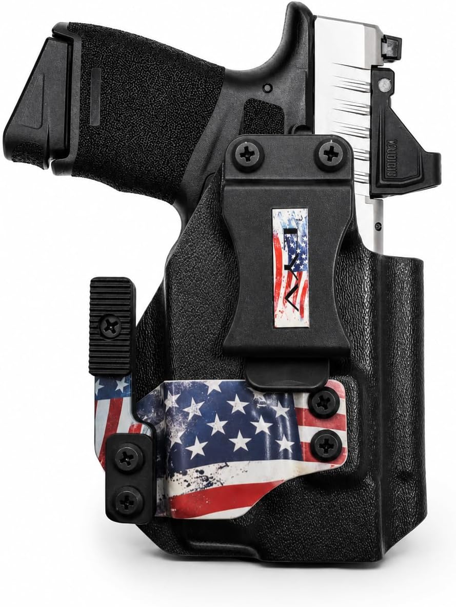 IWB Gun Holster - Fits the SA Hellcat RDP - PL Mini 2 Light | Handmade Kydex Holster | EYV Holsters | PhantomX America Edition