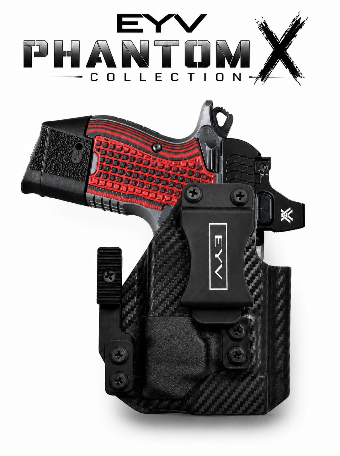 IWB Gun Holster - Fits the Kimber CDS9 -Surefire XSC Light | Handmade Kydex Holster | EYV Holsters | PhantomX Collection