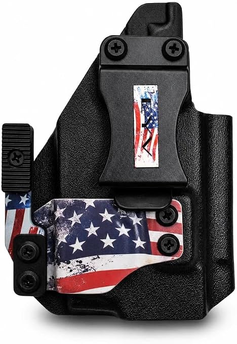 IWB Gun Holster - Fits the Kimber CDS9 - OLight BALDR Mini | Handmade Kydex Holster | EYV Holsters | PhantomX America Edition