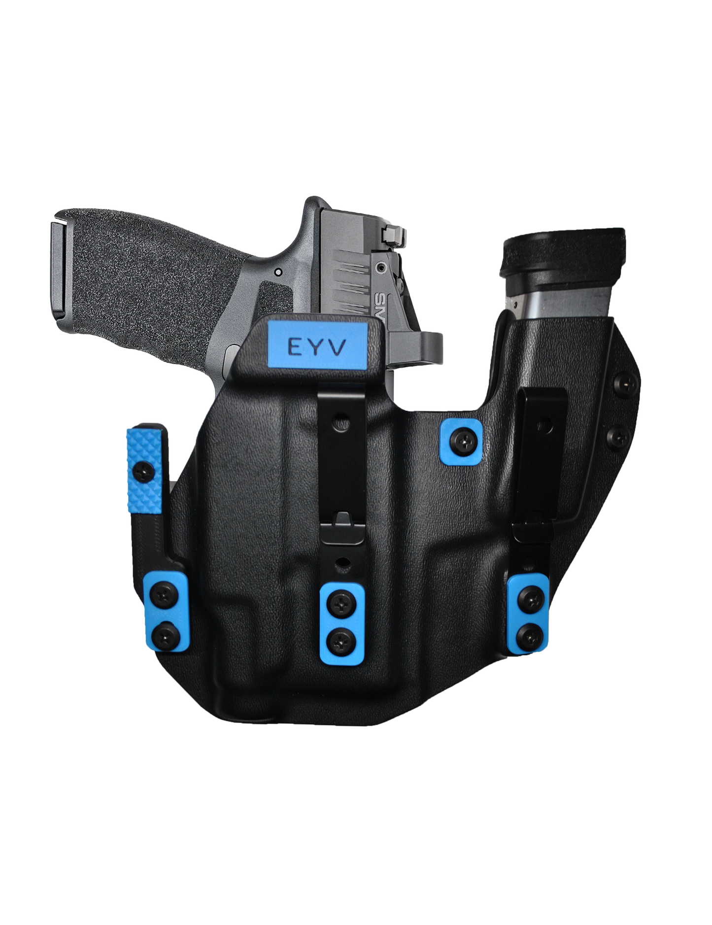 IWB Sidecar Gun Holster for Concealed Carry - Hellcat 3.3"/ OSP TLR6 Light | Handmade Kydex Pistol Holsters w/Custom Claw Kit | EYV Holsters