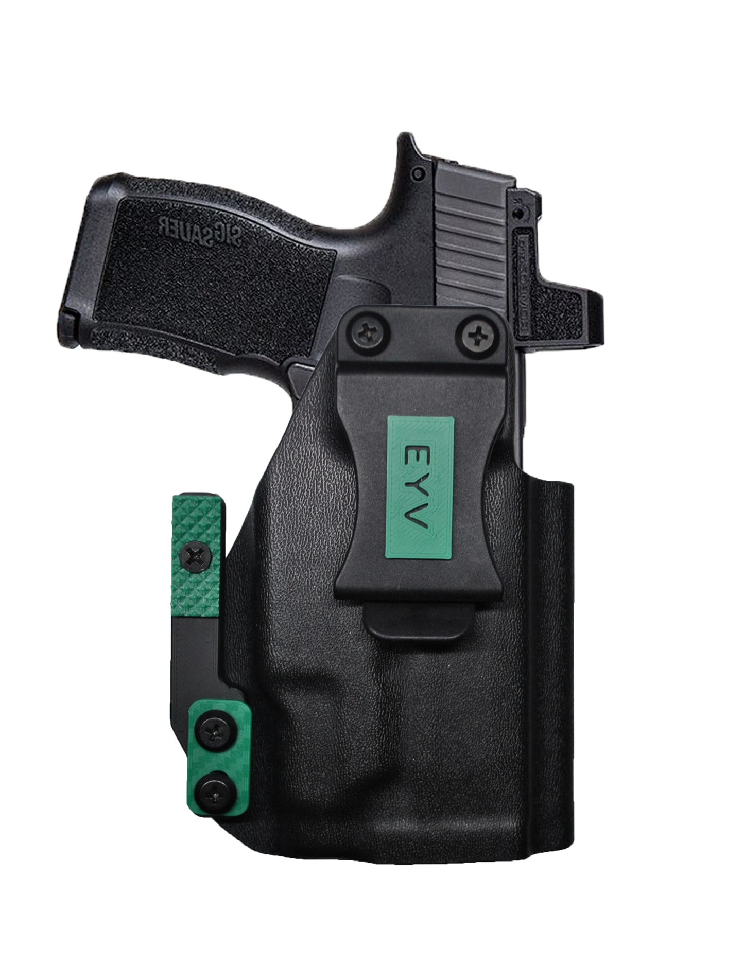 IWB Gun Holster for Concealed Carry - Sig P365XL - Lima/Foxtrot Light | Handmade Kydex Pistol Holsters w/Custom Claw Kit & Colored Accessory Options | EYV Holsters