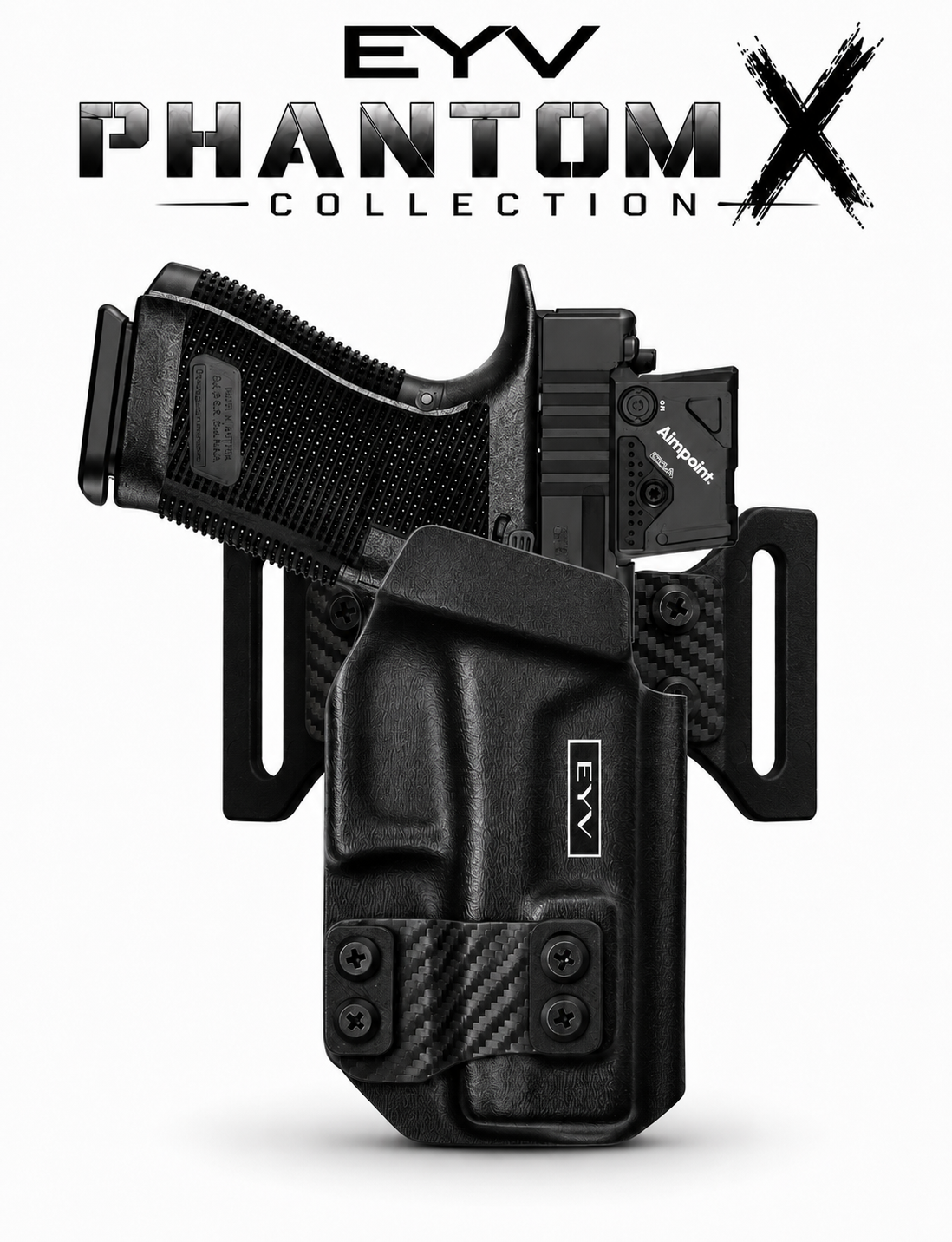OWB (Outside the Waistband) Gun Holster - Fits the CZ Shadow 2 Compact | Handmade Kydex Pistol Holster | EYV Holsters | PhantomX Collection