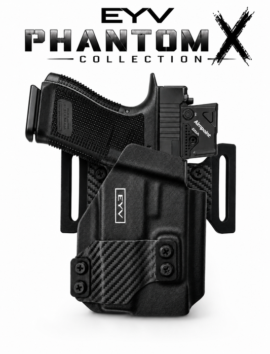 OWB (Outside the Waistband) Gun Holster - Fits the SA Prodigy 3.5" - TLR7 HLX Light | Handmade Kydex Pistol Holster | EYV Holsters | PhantomX Collection