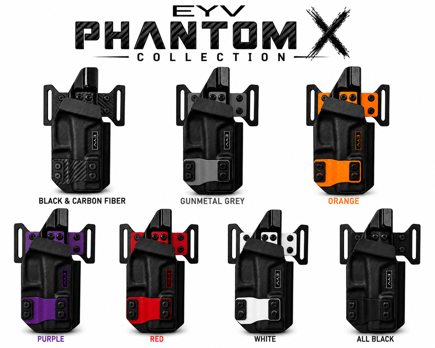 OWB (Outside the Waistband) Gun Holster - Fits the CZ Shadow 2 Compact | Handmade Kydex Pistol Holster | EYV Holsters | PhantomX Collection
