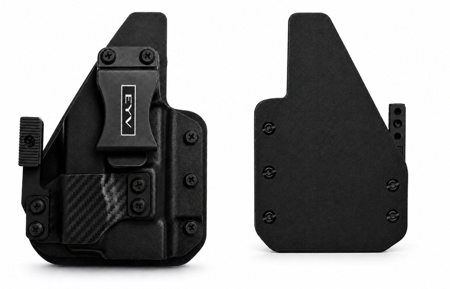 IWB Gun Holster - Fits the Hellcat PRO - TLR7 SUB Light | Handmade Hybrid Leather Kydex Pistol Holsters w/Custom Claw Kit | EYV Holsters | PhantomX Collection