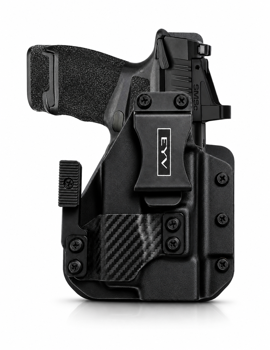 IWB Gun Holster - Fits the Hellcat PRO - TLR7 SUB Light | Handmade Hybrid Leather Kydex Pistol Holsters w/Custom Claw Kit | EYV Holsters | PhantomX Collection