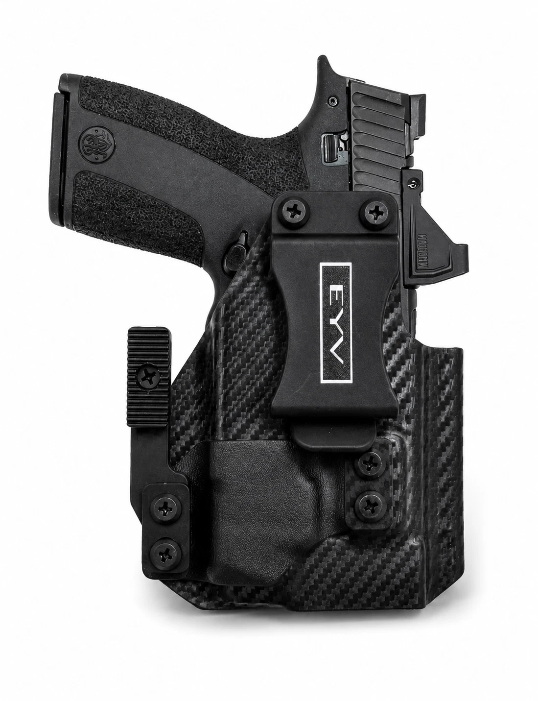 IWB Gun Holster - Fits the M&P Shield X - O Light PLX Light | Handmade Kydex Holster | EYV Holsters | PhantomX Collection