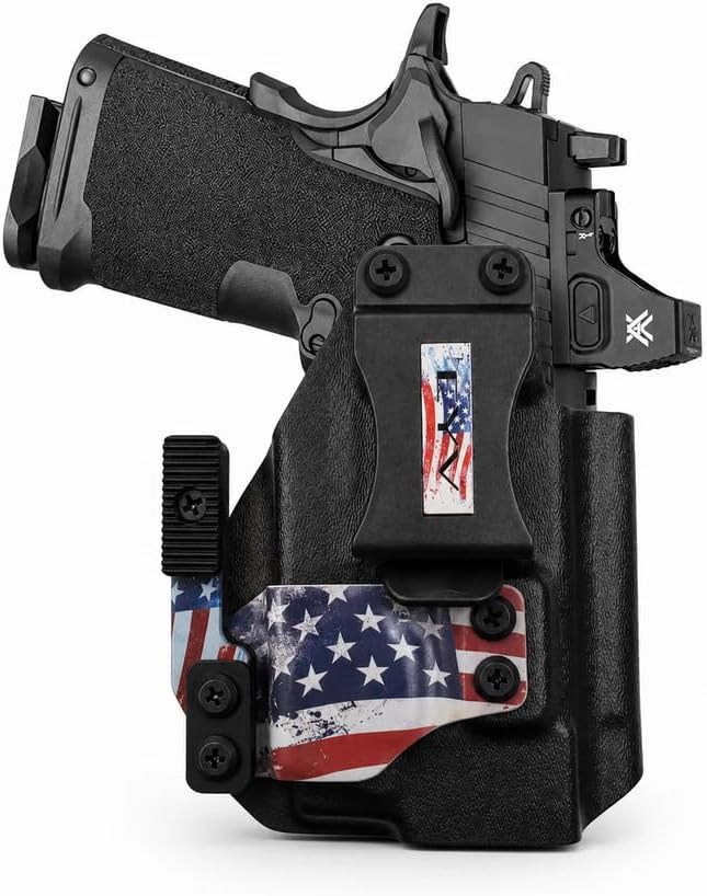 IWB Gun Holster - Fits the SA Prodigy 3.5 - TLR7 HLX Light | Handmade Kydex Holster | EYV Holsters | PhantomX America Edition